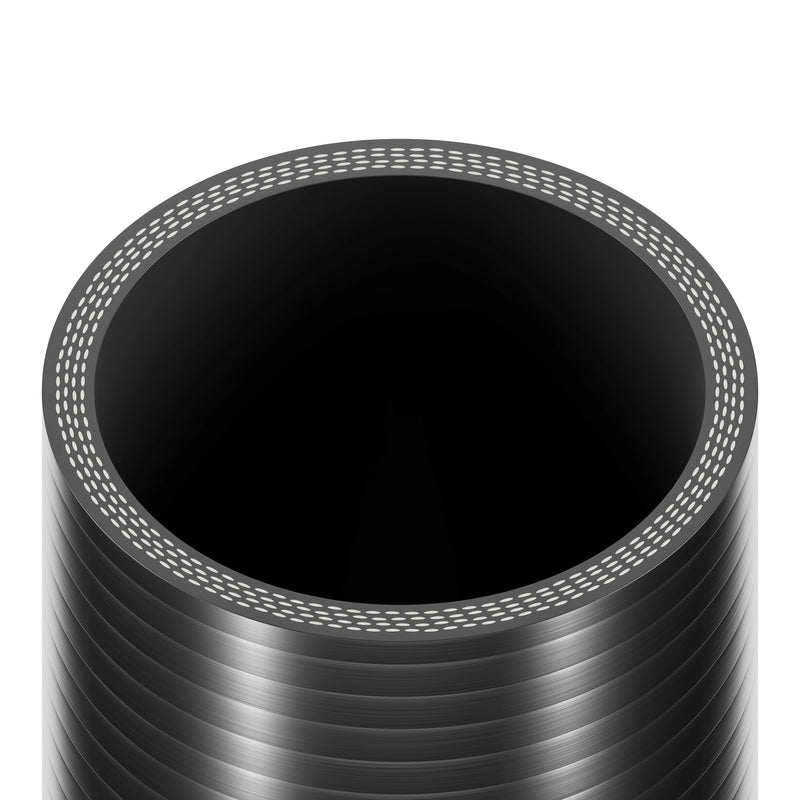 Black silicone 180-degree hose with reinforcement from Auto Silicone Hoses, 38mm diameter, flexible automotive silicone hose.