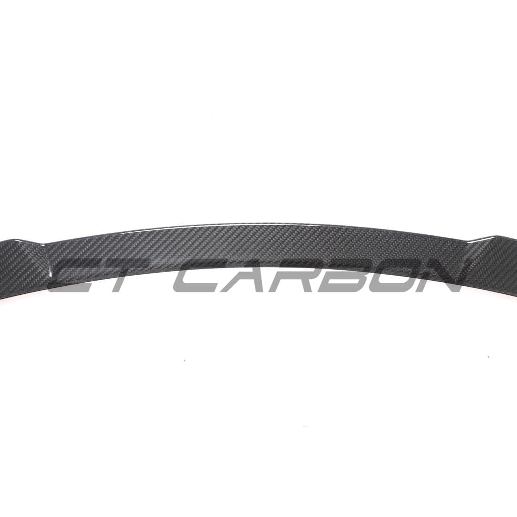 Tesla Model Y MK1 carbon fiber spoiler by CT Carbon, V1, showing sleek aerodynamic design on the 2020-2025 electric SUV.