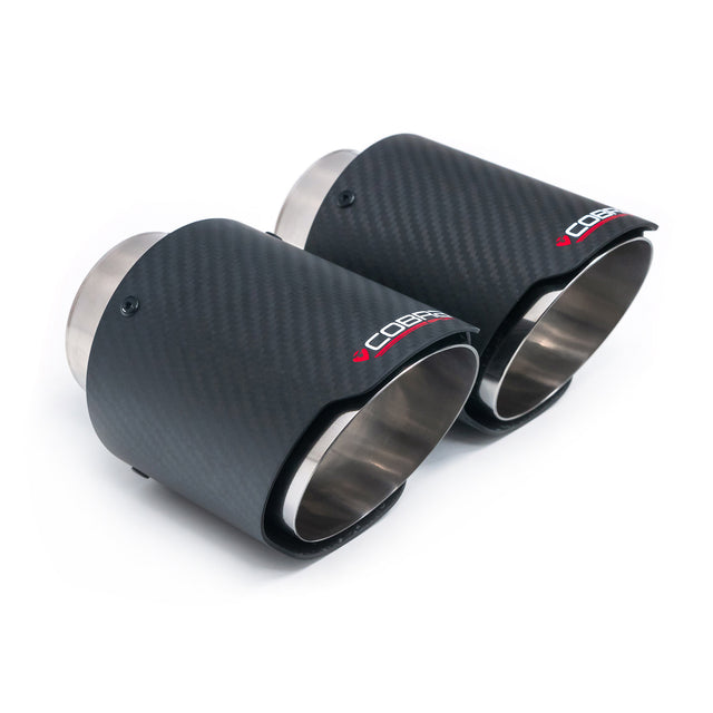 Cobra Sport - Pair of Slash Cut 4" Carbon Fibre Tips - Nineteen72 Performance