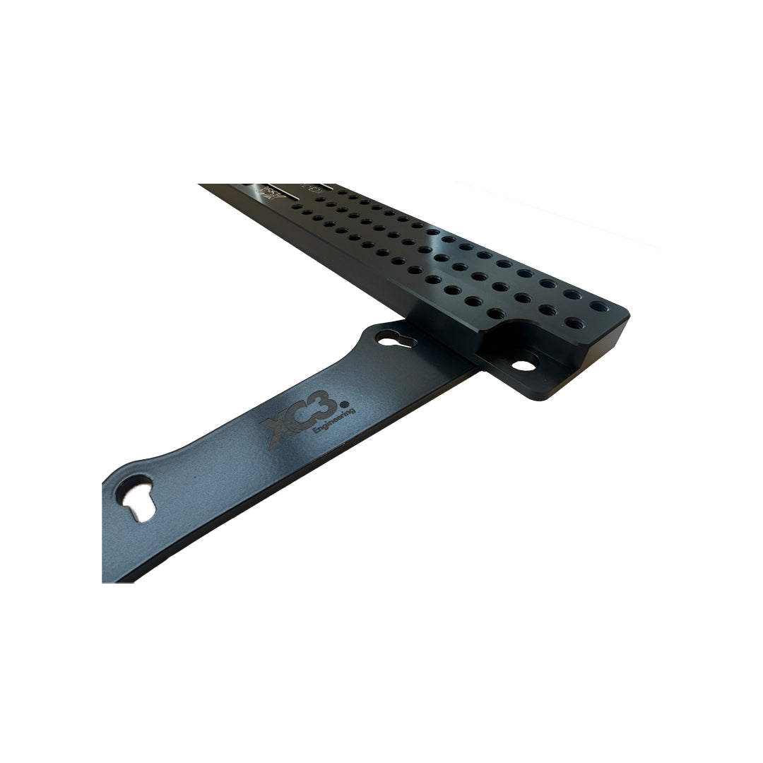 XC3 Engineering under seat harness bracket for BMW E9X, F8X, G8X models, designed for safety and interior installation.