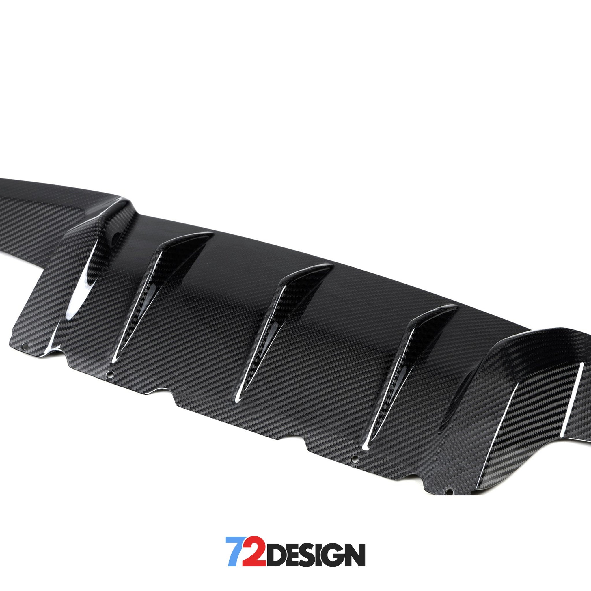 72Design BMW M2/M2C (F87/F87C) Gloss Carbon Fibre (Pre-Preg) Performance Style Rear Diffuser - Nineteen72 Performance