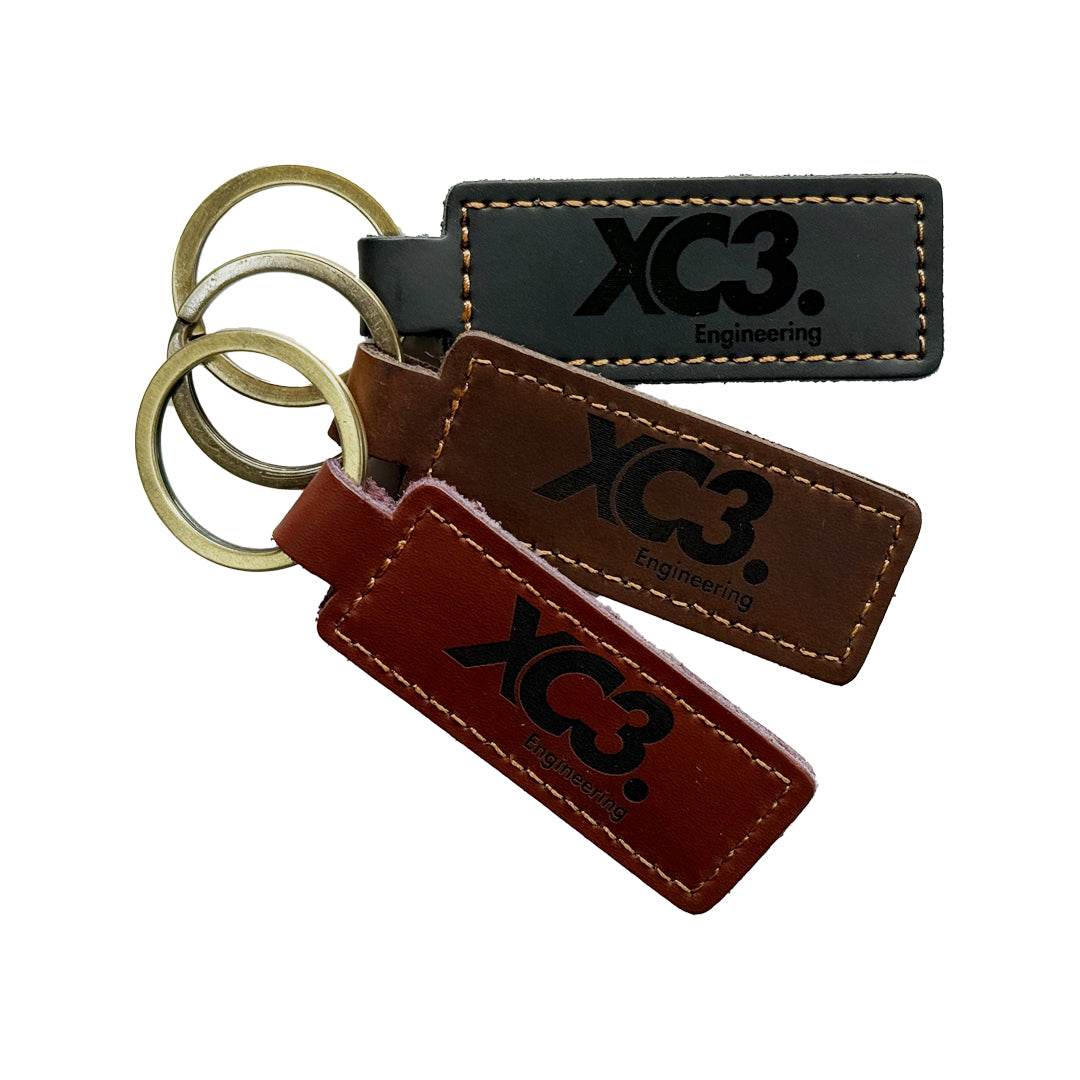 Leather Keyring by XC3 Engineering — Premium Key Ring Accessory, Durable & Stylish