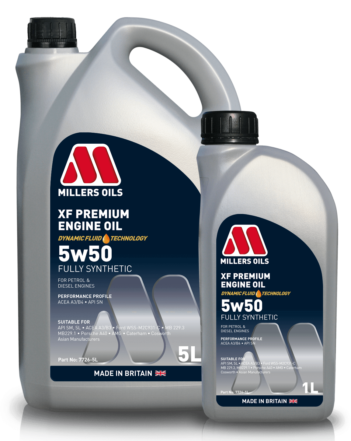 Millers XF Premium 5w50 Engine Oil product image