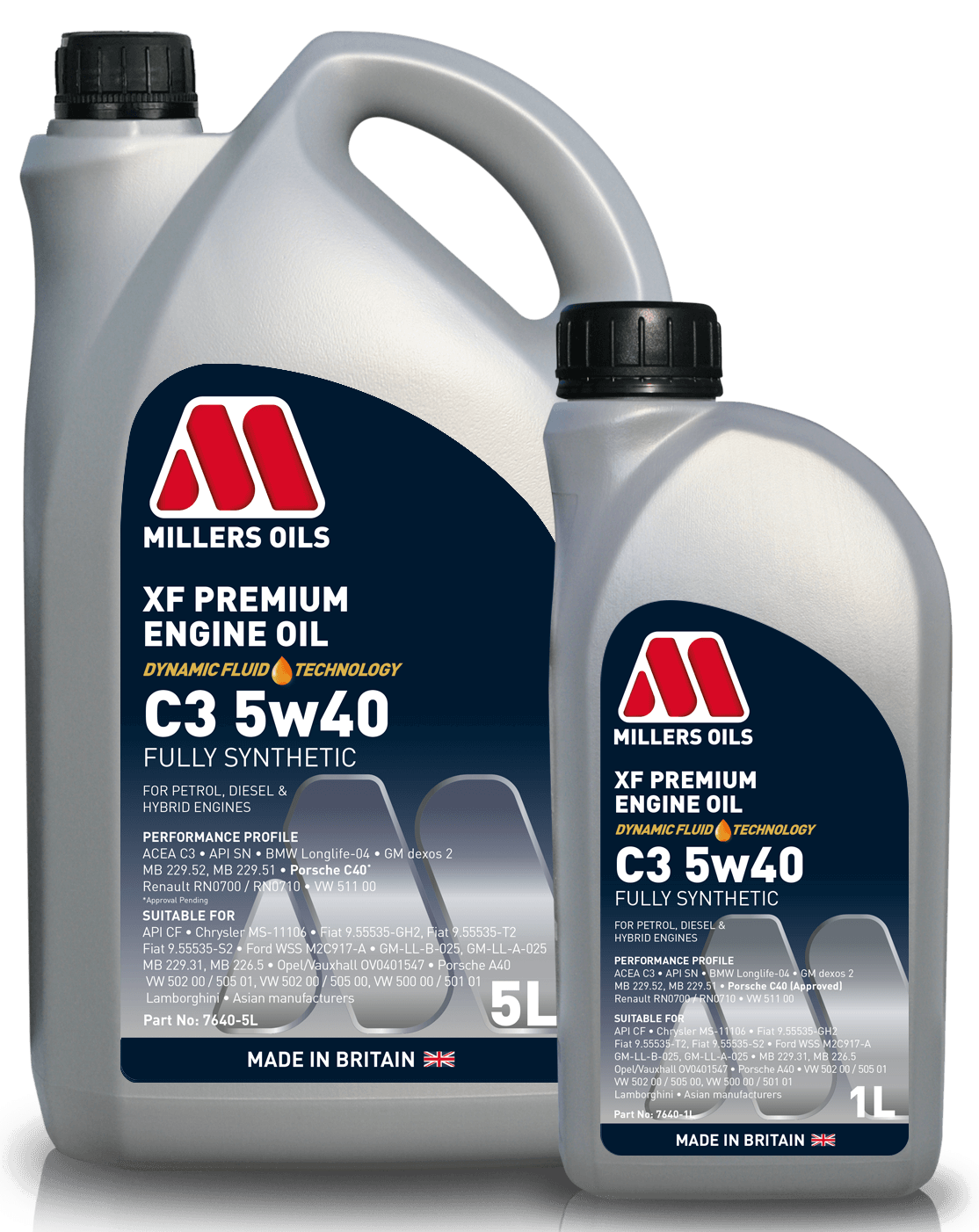 Millers XF Premium C3 5w40 Engine Oil product image
