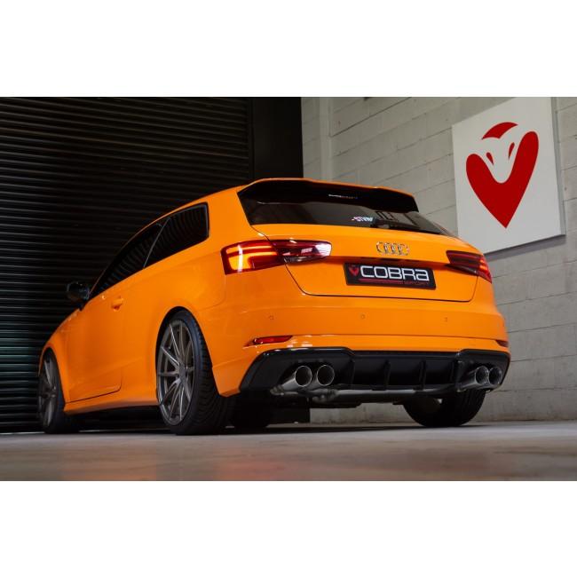 Cobra Sport - Audi S3 (8V) 3 Door (Valved) (13-18) Turbo Back Performance Exhaust - Nineteen72 Performance