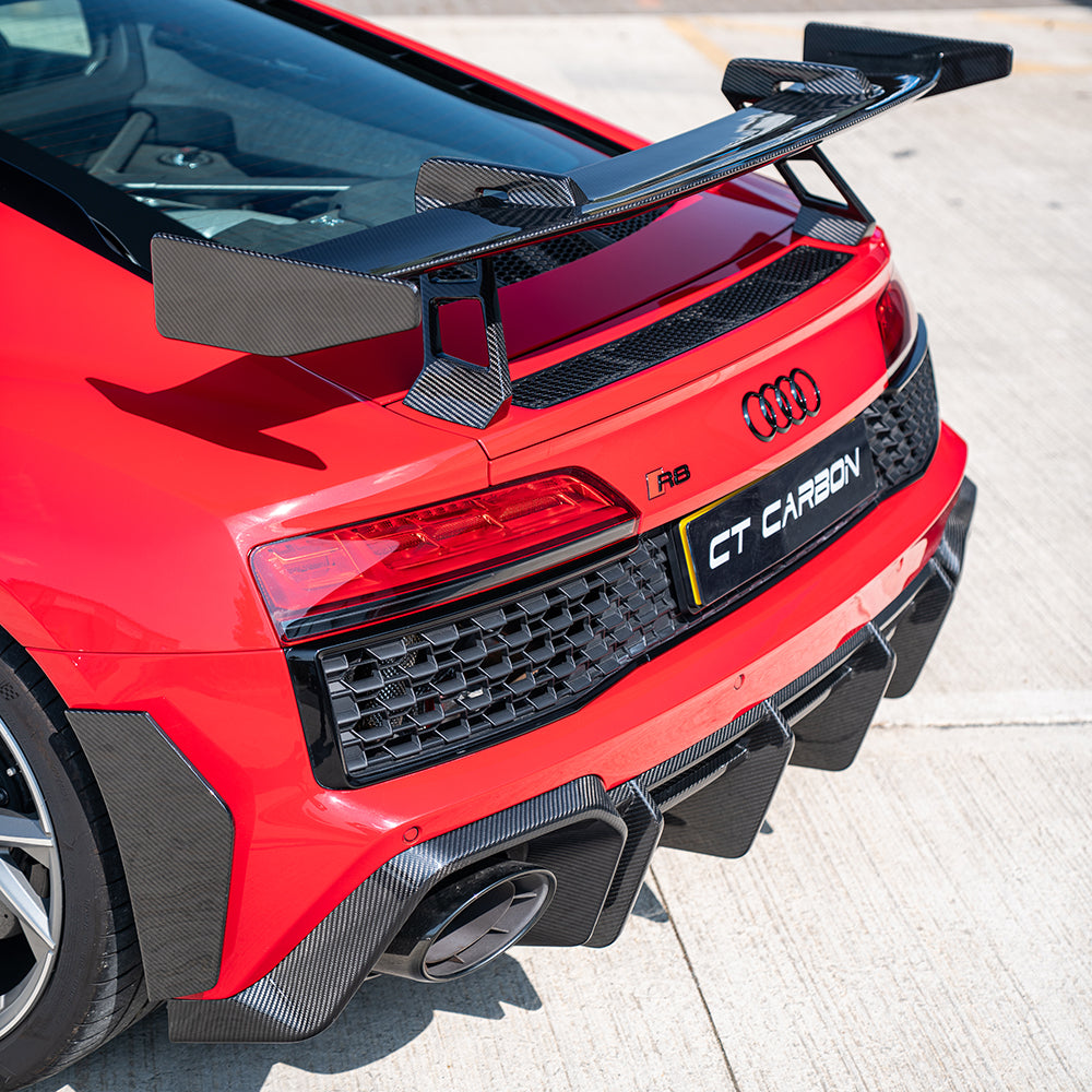 Audi R8 V10 Gen 2.5 CT Carbon full kit featuring carbon fiber components and aerodynamic design for enhanced performance.
