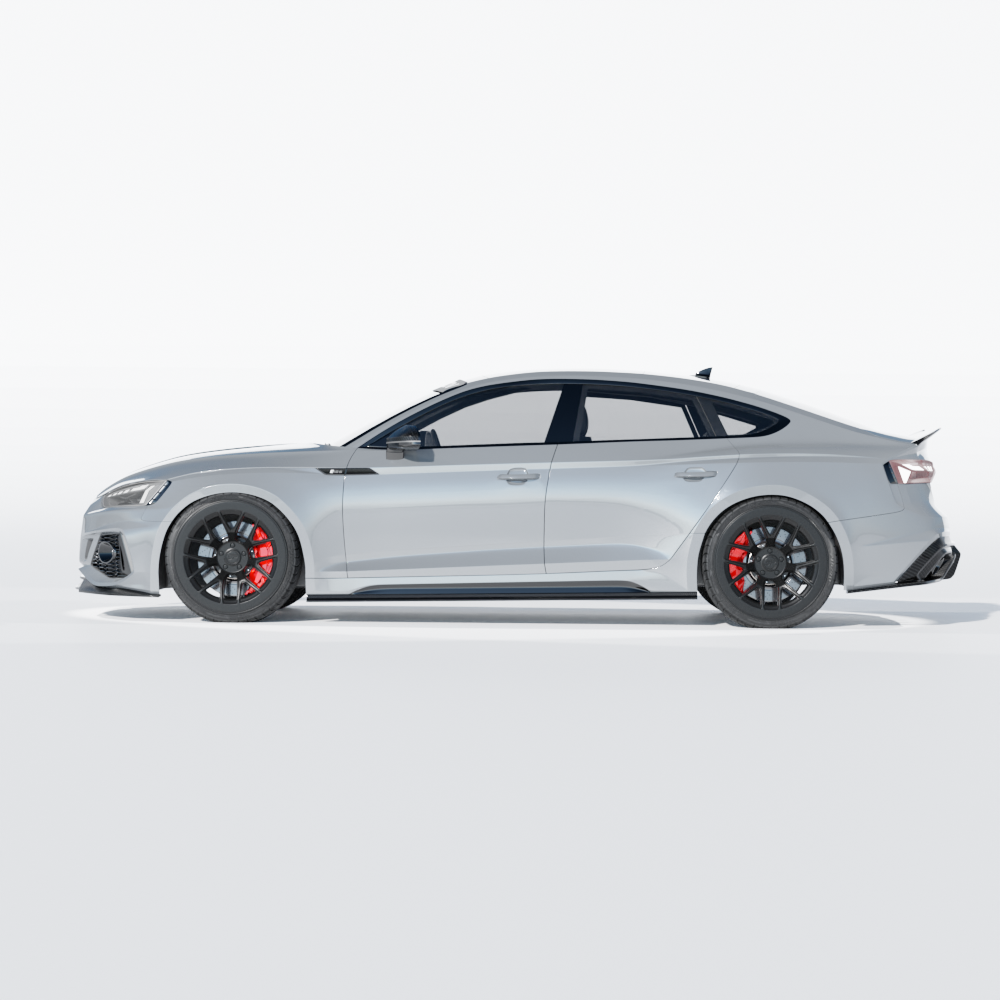 Audi RS5 B9.5 Sportback 2020-2024 CT Carbon full carbon fibre kit installed on the vehicle, showcasing sleek, lightweight carbon fiber details.