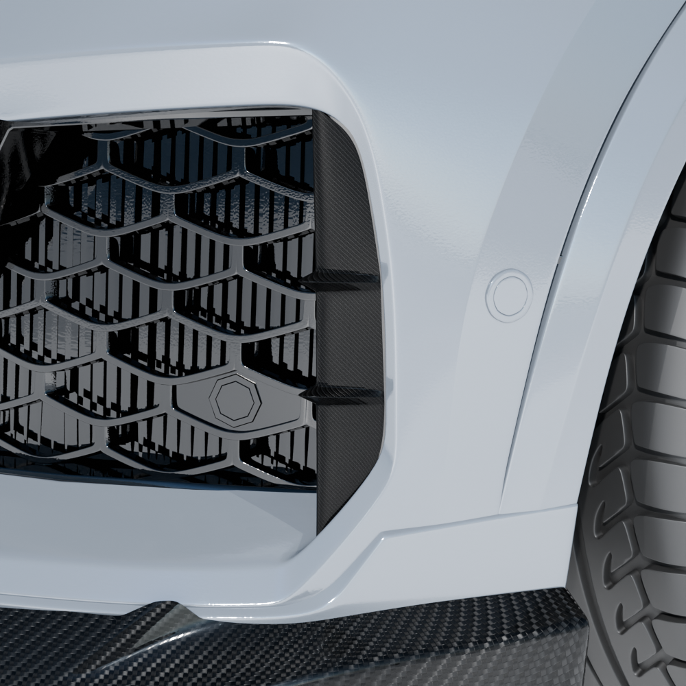 Audi RSQ8 facelift 2025+ carbon fibre full kit by CT Carbon, showing sleek carbon fibre panels and detailed kit components.