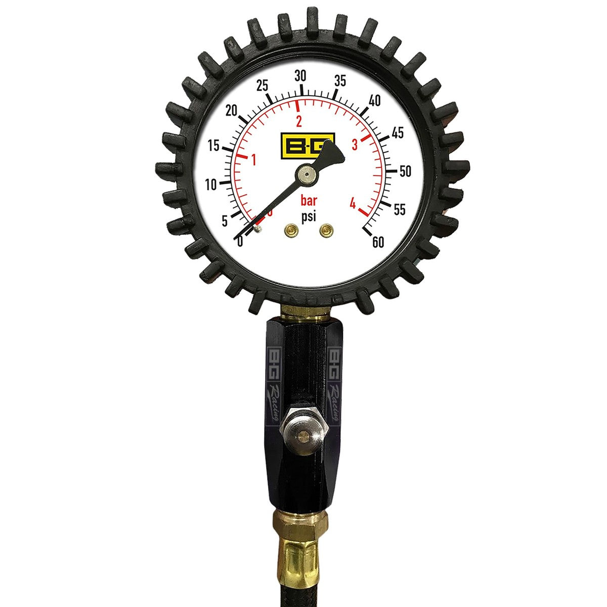 BG Racing BGR515 2.5 inch tyre pressure gauge with PSI and Bar dual scale