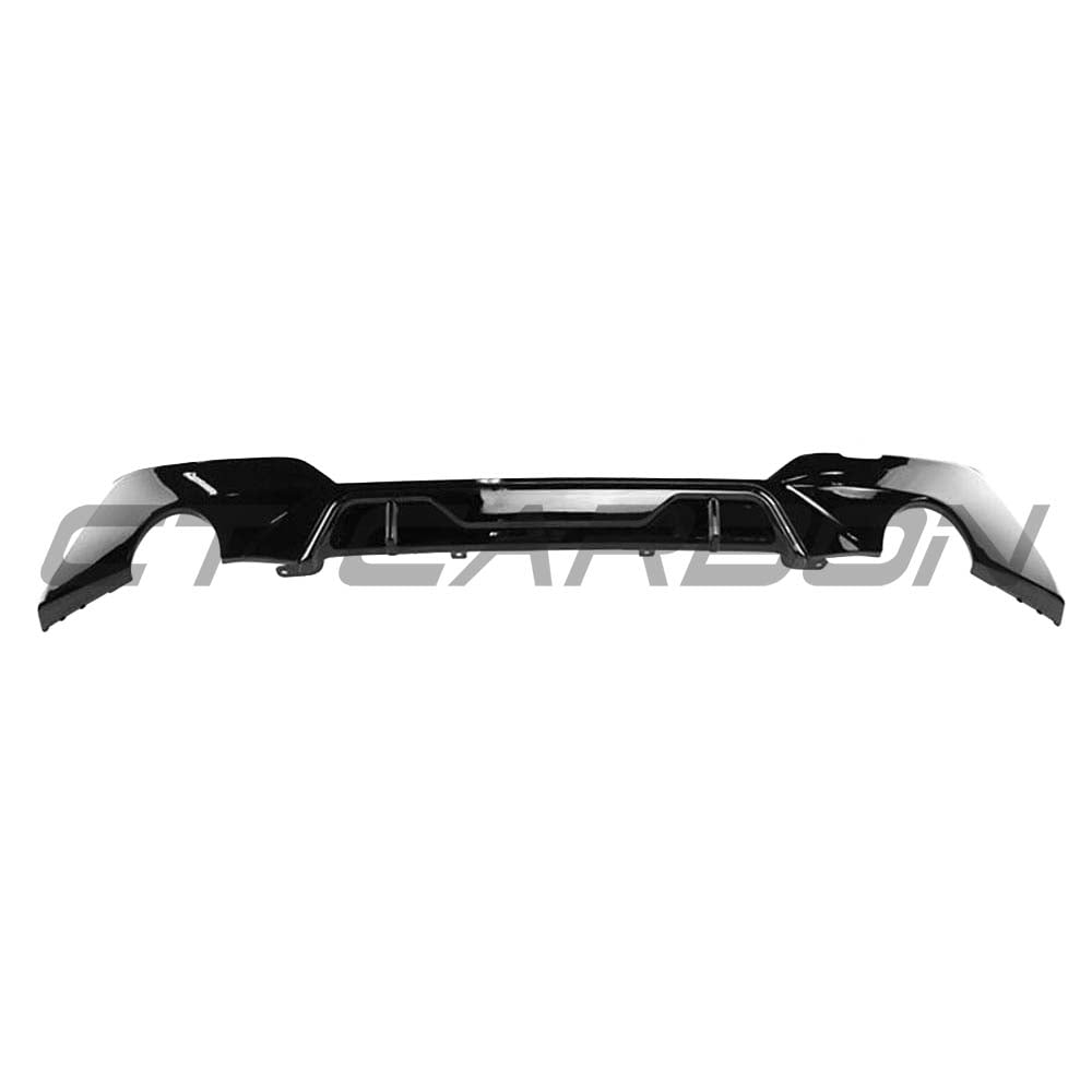 BMW 3 Series G20 gloss black full kit with round exhaust tips by CT Carbon, featuring a sleek MP-style design.