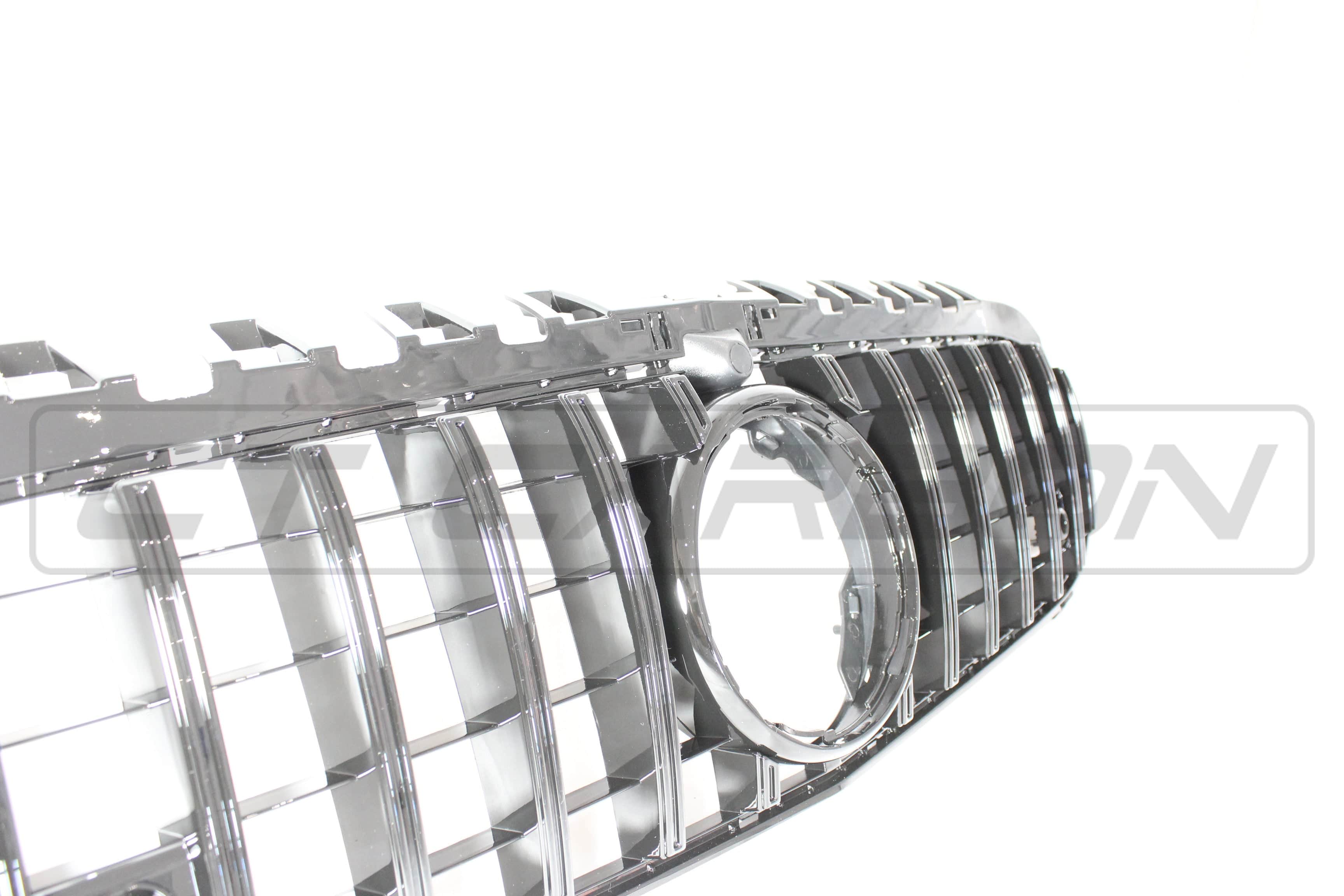 Black CT Carbon grille for Mercedes V177 W177 A-Class PanAmerica style, showcasing the sleek design and premium finish.