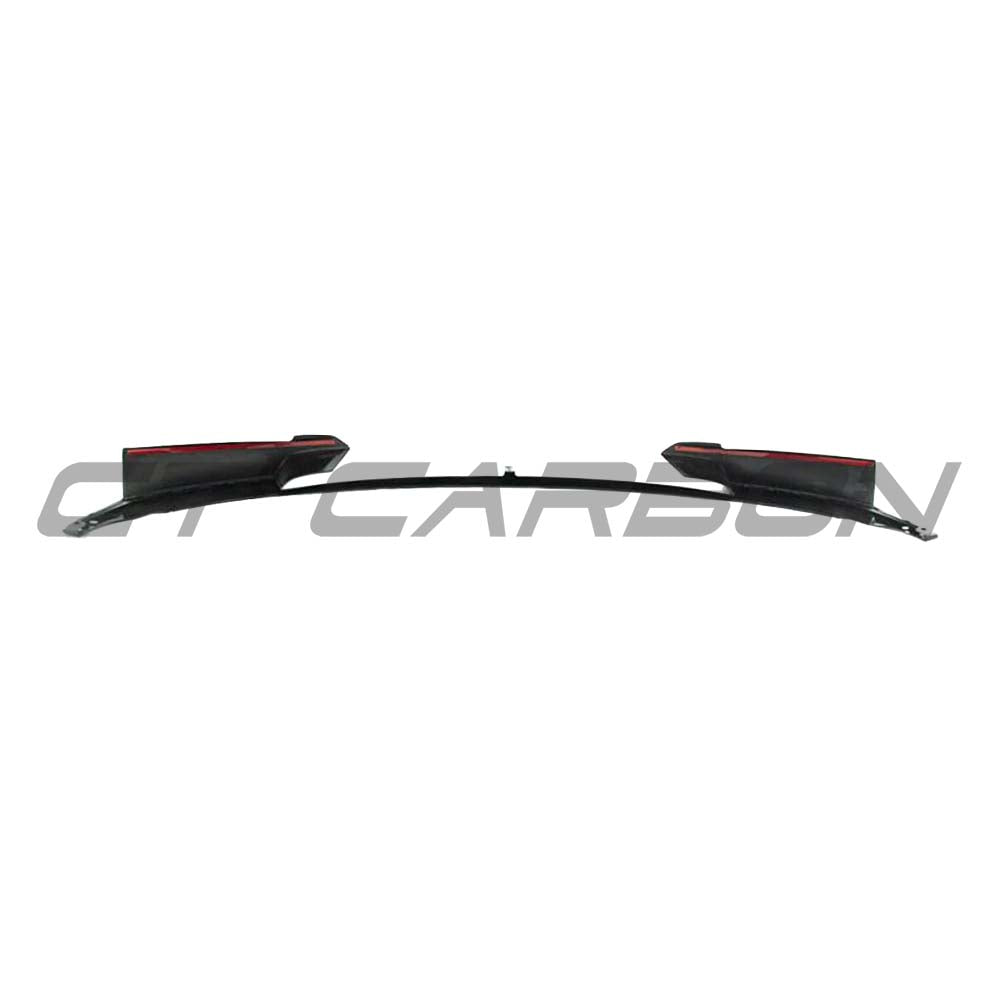 BMW 3 Series F30 F31 gloss black splitter by CT Carbon, front aerodynamic splitter with a sleek black finish for enhanced style.