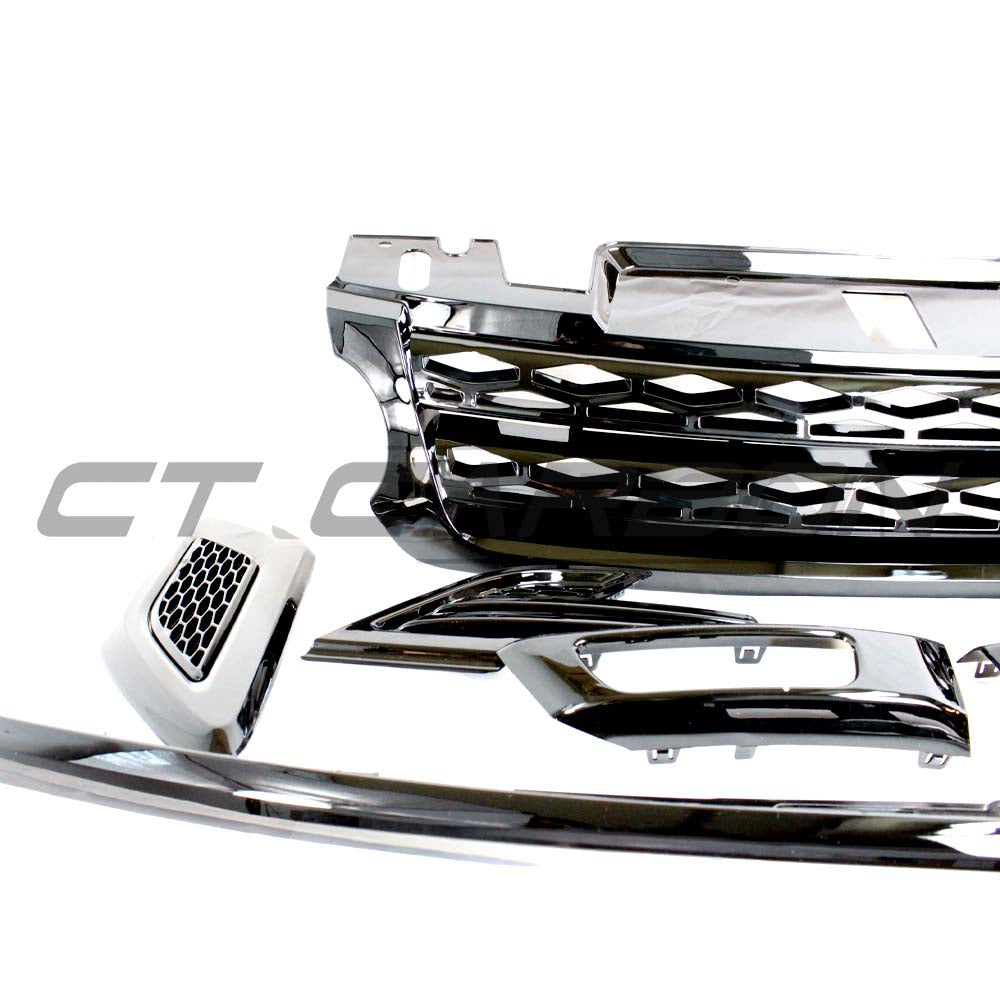 CT Carbon full black edition trim pack kit for Range Rover Sport L494 2014-2017 with black splitter and exterior trim enhancements