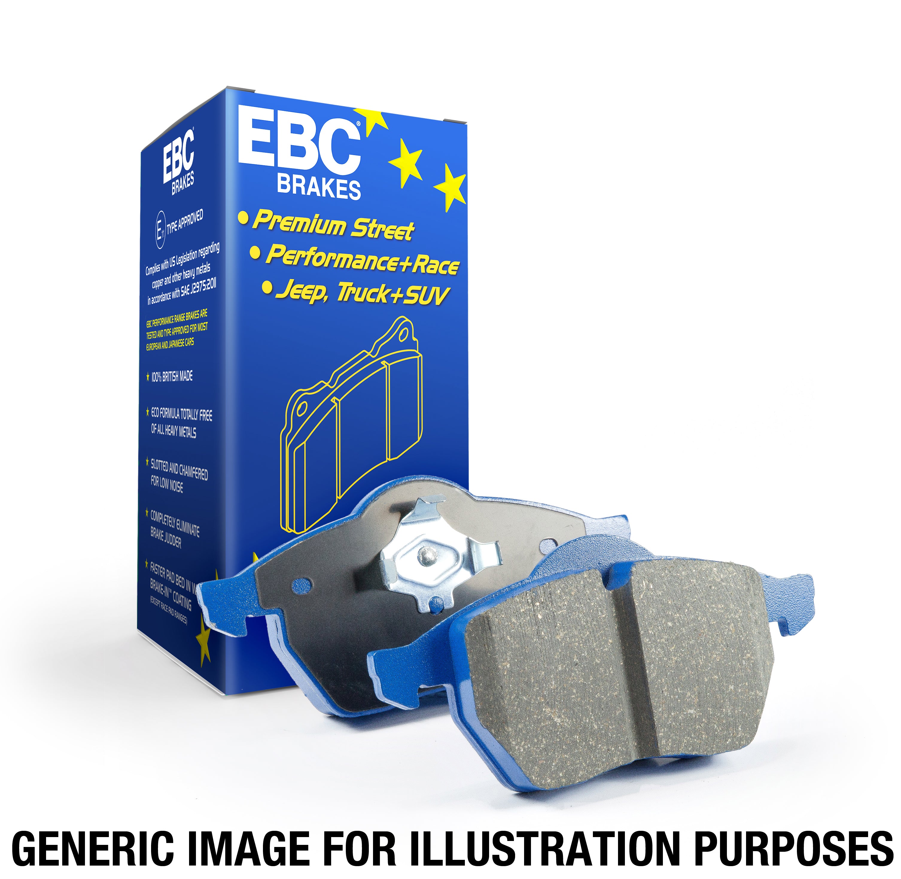 EBC - Rear Bluestuff Brake Pads DP52320NDX (BMW M5, M8, X5M & X6M Series) - Nineteen72 Performance