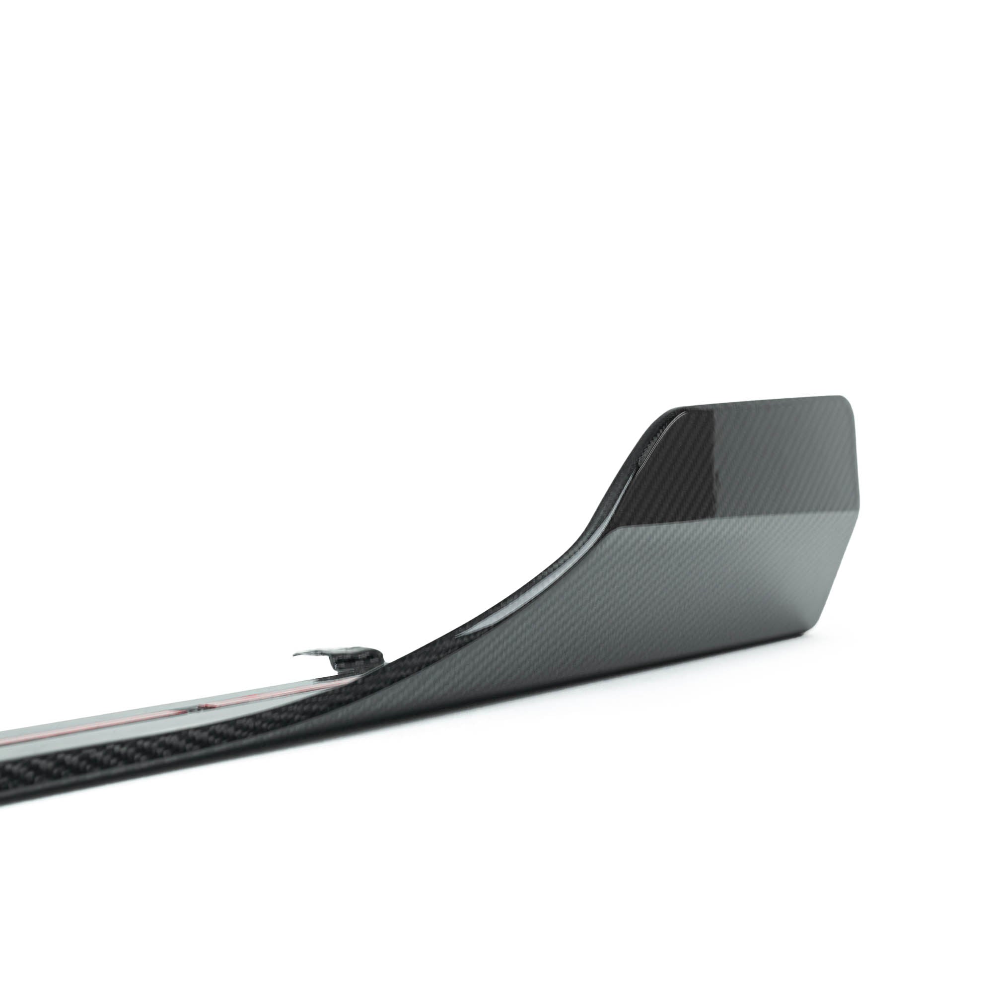 BMW G87 M2 TR87 carbon fibre side skirts by TREVORA, showcasing sleek pre-preg carbon fibre finish on the side panels.