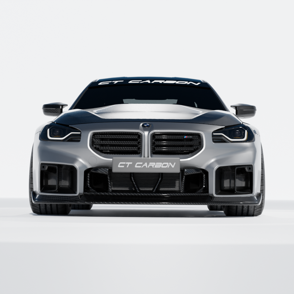 BMW G42 2 Series and G87 M2 carbon fibre front bonnet by CT Design, showcasing lightweight performance enhancement.
