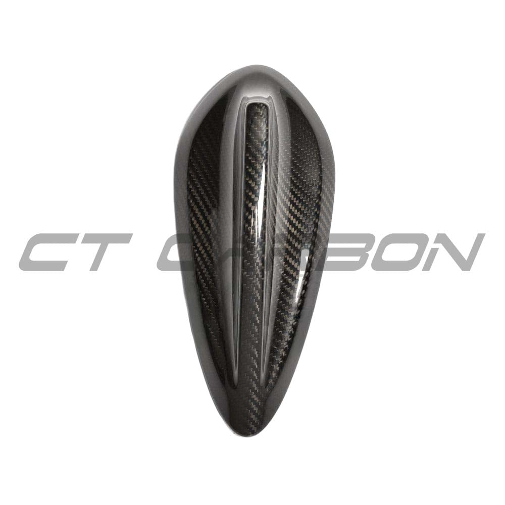 BMW Fxx carbon fibre antenna cover by CT Carbon, showing a sleek black accessory for enhanced vehicle style.