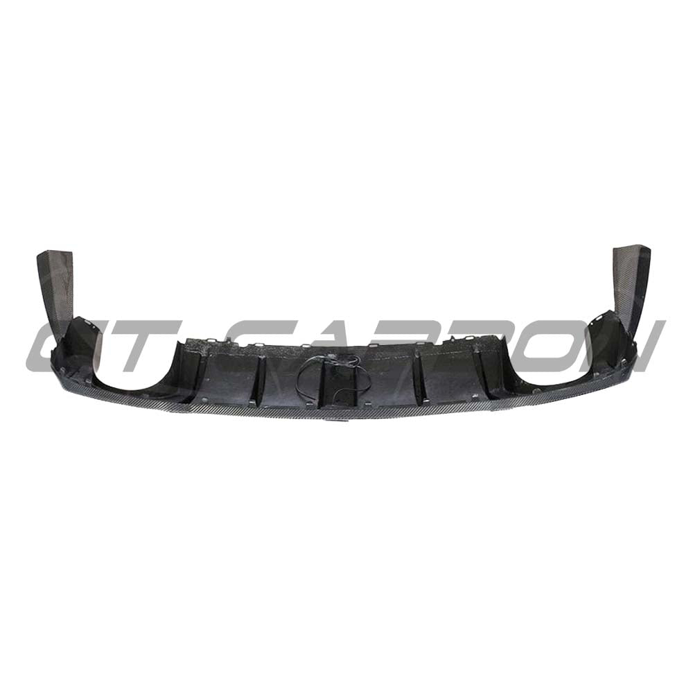 CT Carbon Audi RS3 8V saloon full carbon fiber rear diffuser with DTM light, showcasing sleek, lightweight automotive enhancement.