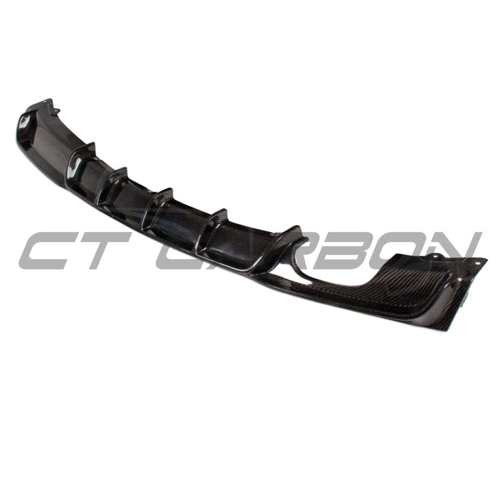 BMW F30 3 Series 2011-2019 CT Carbon full carbon fiber diffuser kit with twin exhaust style for V8 model.