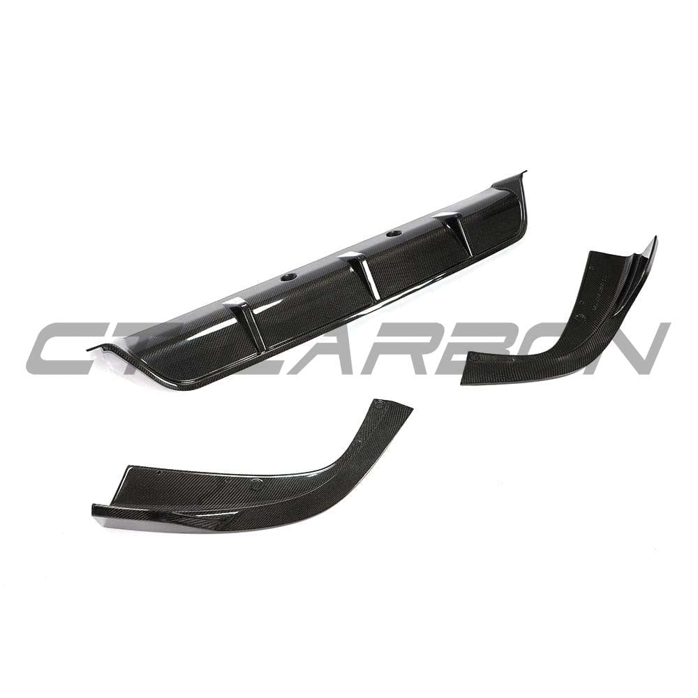BMW G05 X5/X5M 2023+ CT Carbon full carbon fibre diffuser kit, showcasing sleek, lightweight automotive aerodynamic upgrade.