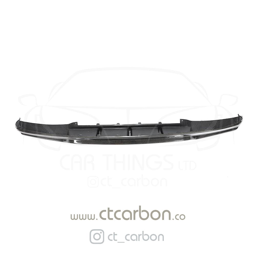 CT Carbon diffuser for Mercedes W205 C63 C63S saloon, featuring carbon finish and integrated exhaust tips.