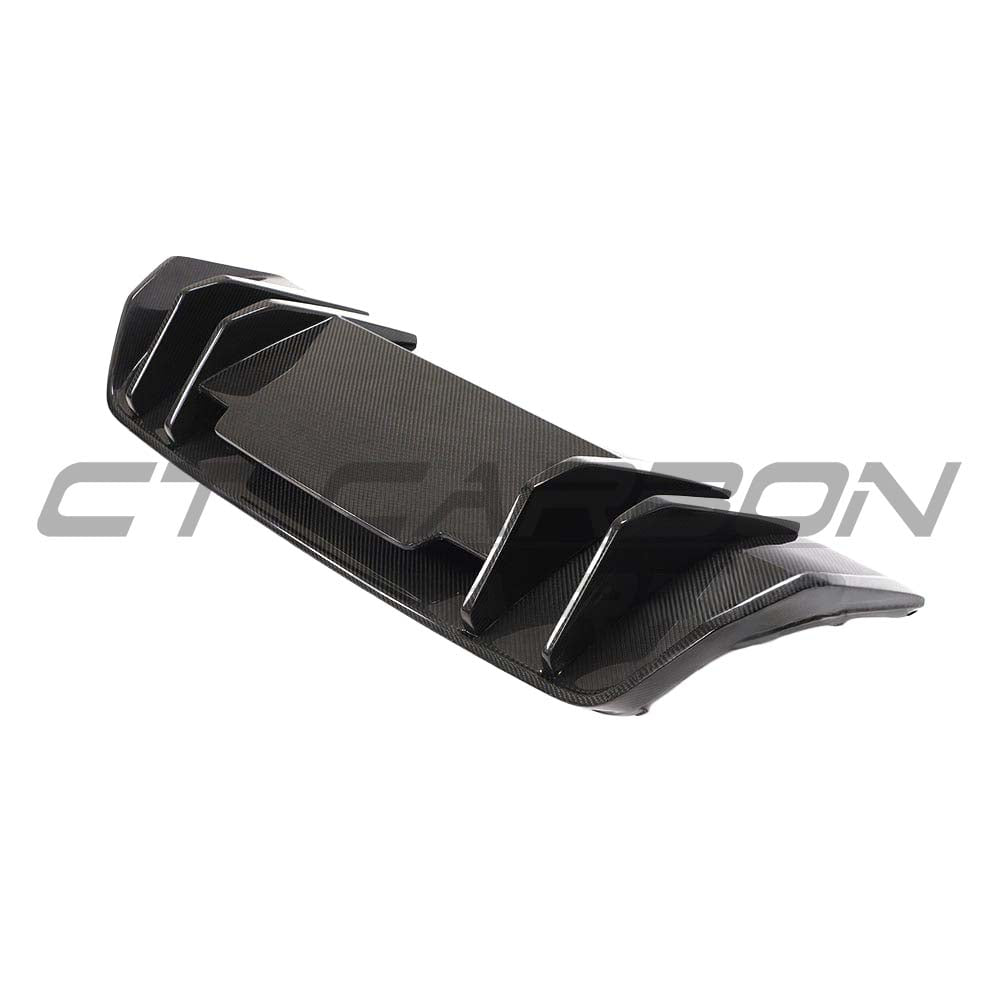 Full carbon fibre kit for Audi R8 V10 Gen 2 2015-2019 by CT Carbon, showing aerodynamic components and sleek carbon fibre finish.