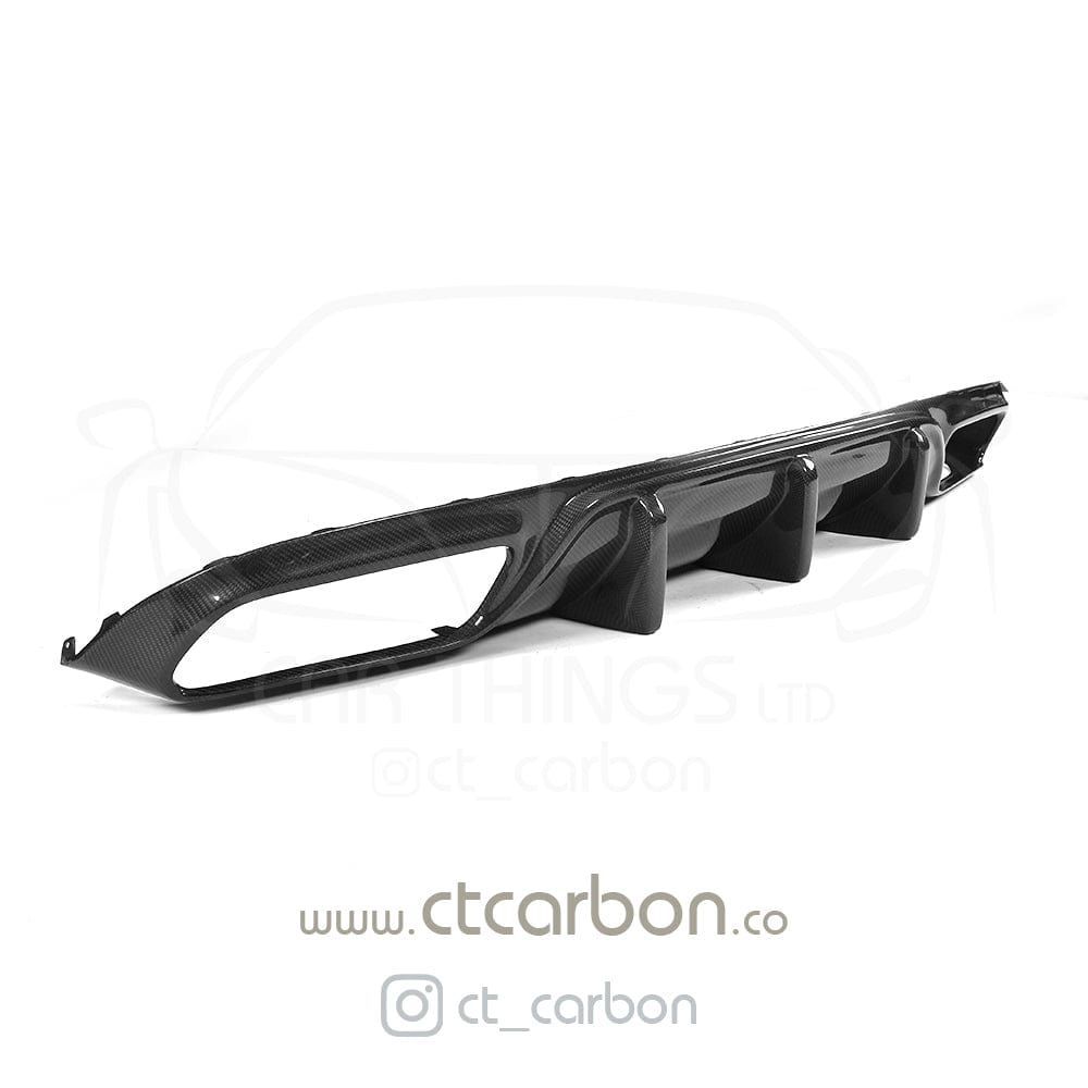 Full view of CT Carbon Mercedes C63 W205 2015-2018 coupe with a full carbon fiber kit, showcasing sleek B-style aerodynamic enhancements.