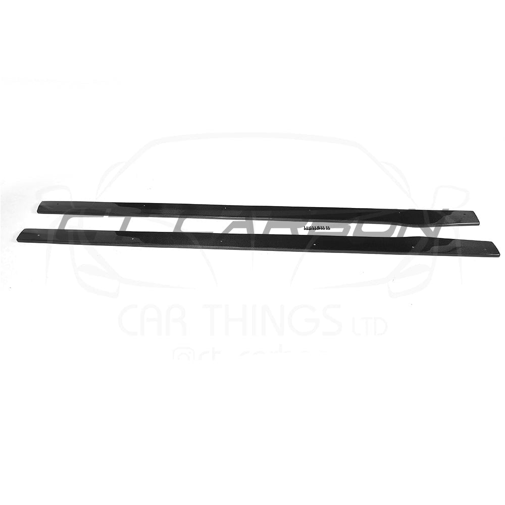 Full carbon fiber kit for Mercedes C63 W205 saloon by CT Carbon, including front lip, side skirts, and rear diffuser.