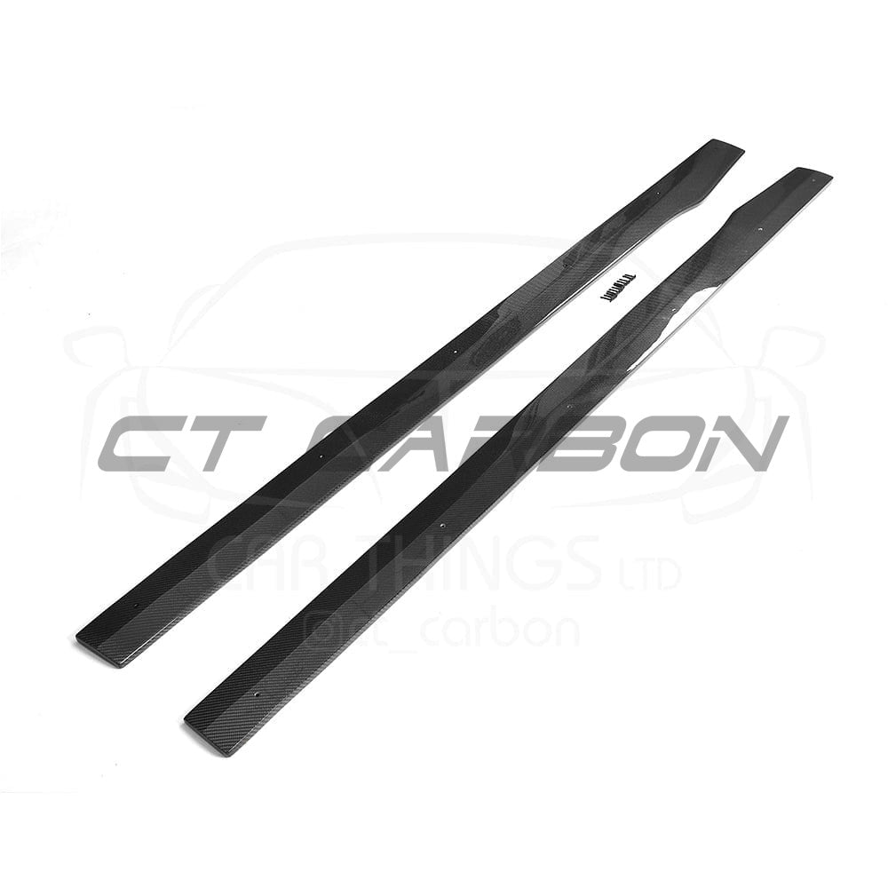 Full carbon fibre kit for Mercedes C63 W205 saloon by CT Carbon, includes various body panels and accents in carbon fiber.