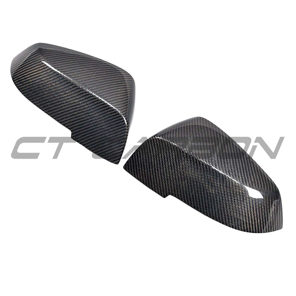 BMW Fxx series carbon mirror replacement by CT Carbon, OE style side mirrors for 1, 2, 3, 4 Series with a sleek carbon finish.