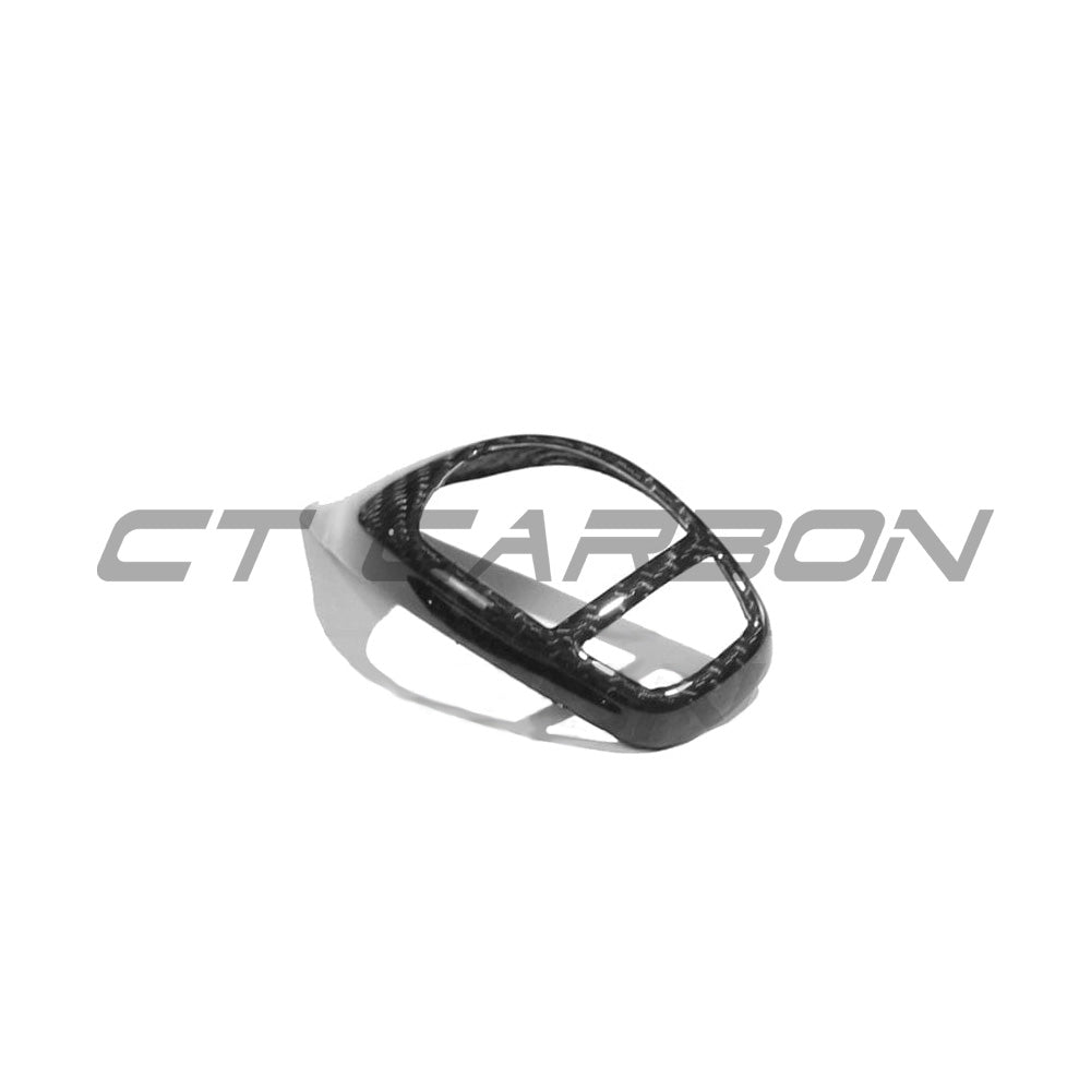 BMW Fxx ZF shifter cover accessory by CT Carbon, LHD V2, featuring carbon fiber finish and precise fit for enhanced interior style.