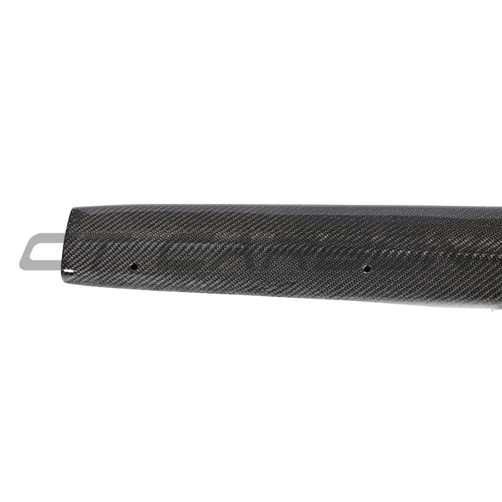 CT Carbon side skirts for Audi RS3 8V saloon, made of full carbon fibre, designed for a sleek, sporty appearance.