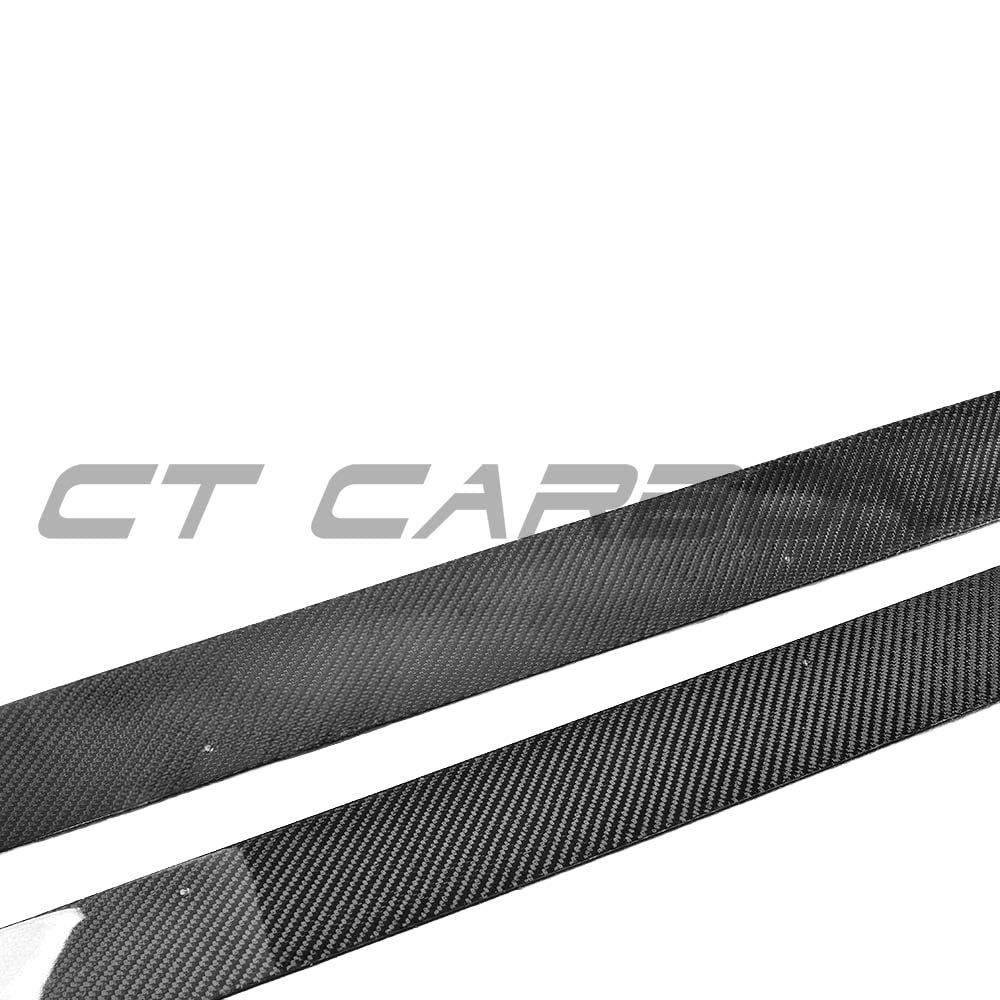 BMW F90 M5 and G30/G31 5 Series carbon fibre side skirts by CT Carbon, featuring sleek MP-style design.