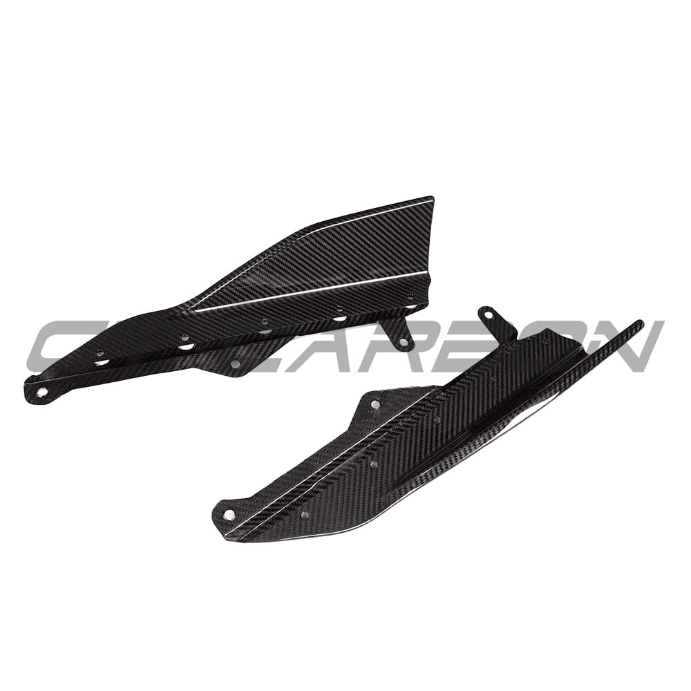 BMW G42 2 Series full carbon fibre side skirts kit by CT Carbon, featuring MP style design on a sleek car side profile.