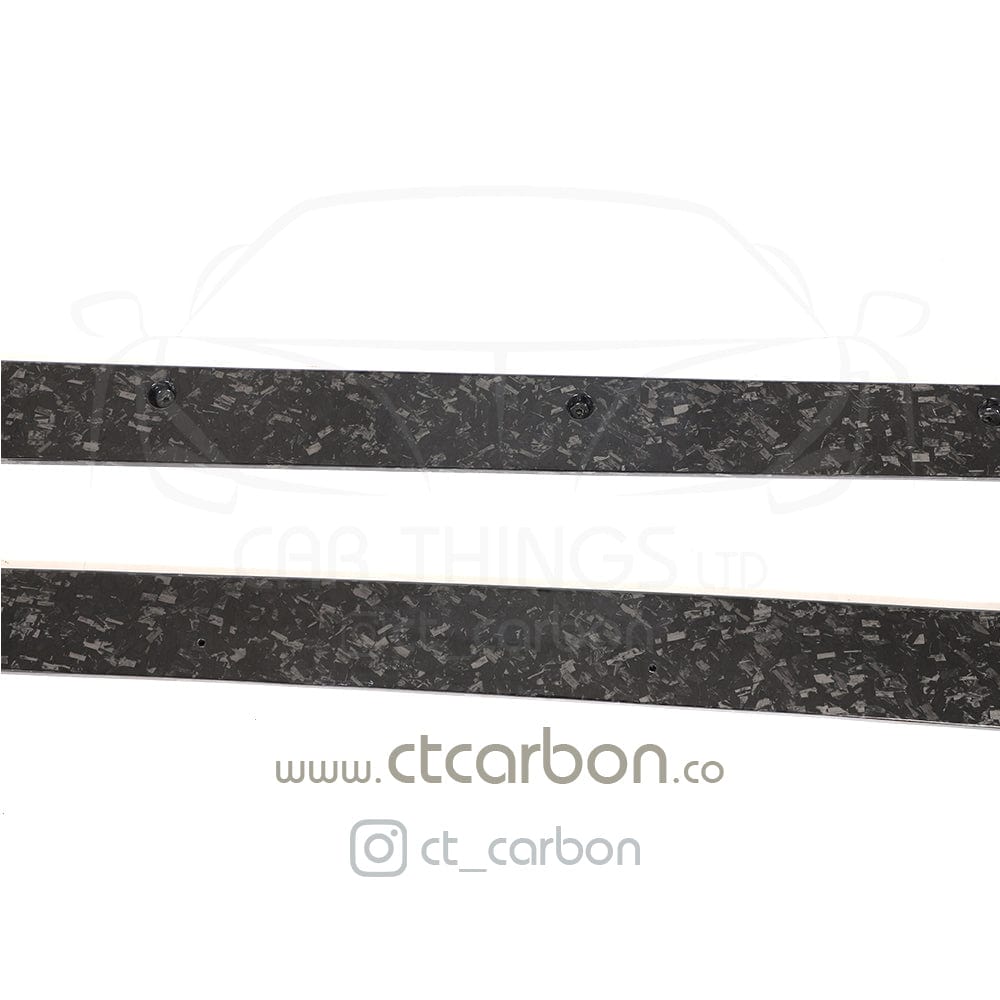 CT Carbon forged carbon fiber side skirts for Mercedes C63/C63S W205 coupe and saloon, D-style aerodynamic side skirts.