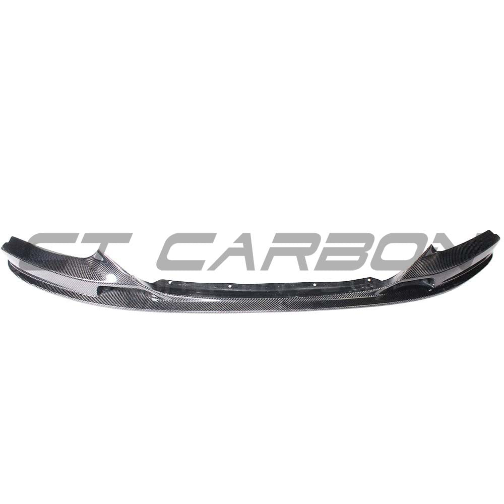 BMW 2 Series F22 2014-2020 CT Carbon full carbon fiber kit, front lip splitter with black carbon finish and OEM design.