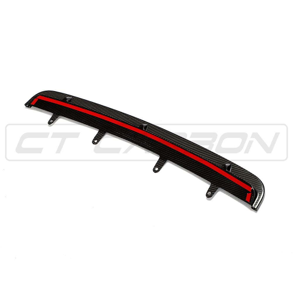 BMW F90 M5 2017+ CT Carbon fiber middle splitter, S-style, designed for enhanced aerodynamics and sporty appearance.
