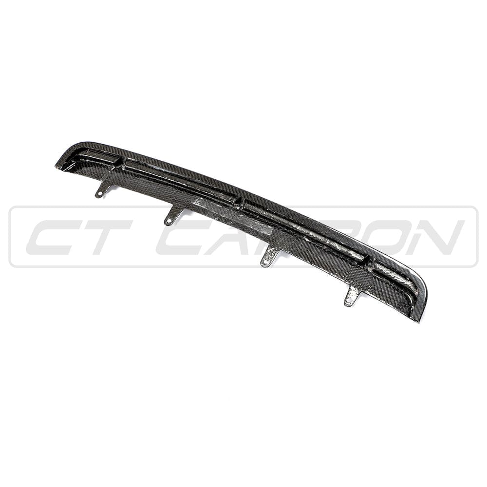 BMW F90 M5 2017+ CT Carbon fiber middle splitter, V6 style, designed for enhanced aerodynamics and sporty appearance.