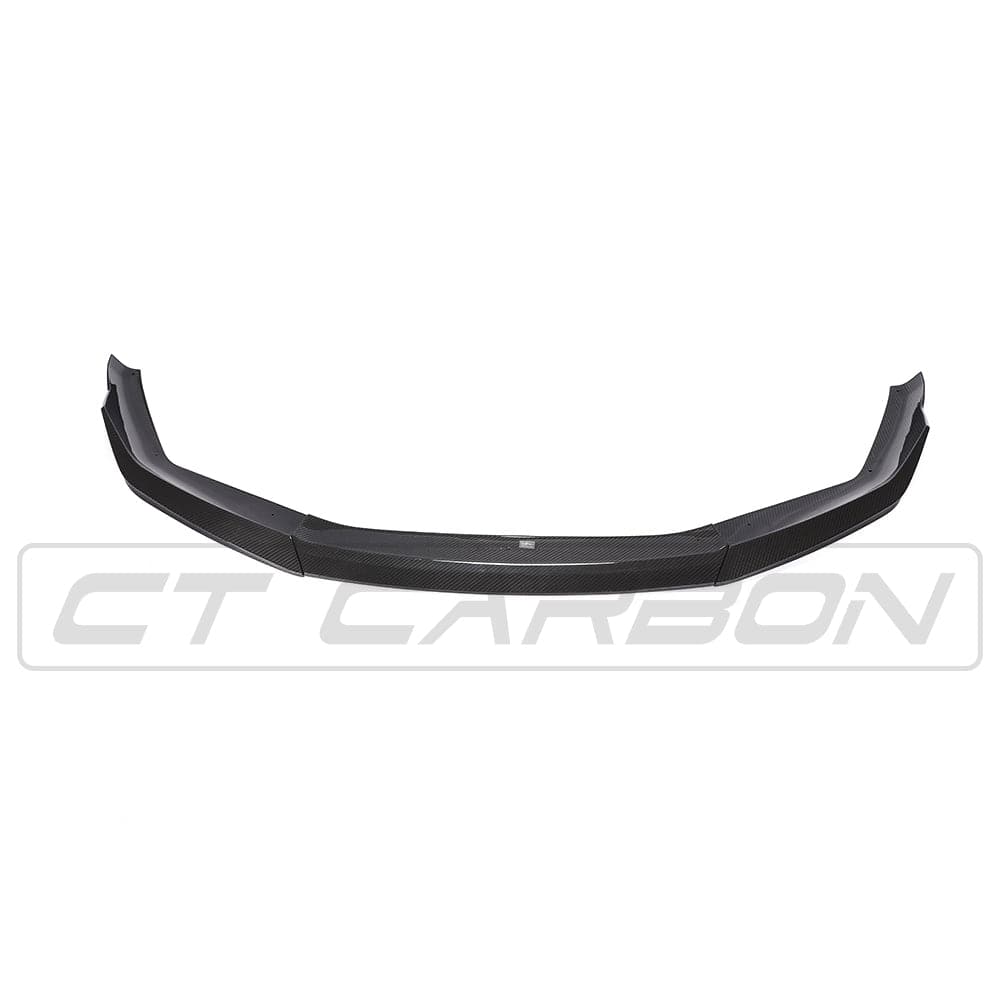 BMW F90 M5 & M5C 2020-2025 LCI Carbon Fibre Splitter by CT Carbon, showcasing the sleek MP Style design on the front bumper