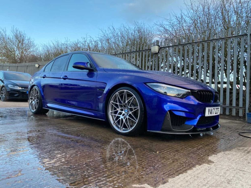 BMW F82 M4 Coupe 2014-2020 CT Carbon full carbon fiber kit including splitter and body parts, shown on the car in the image.