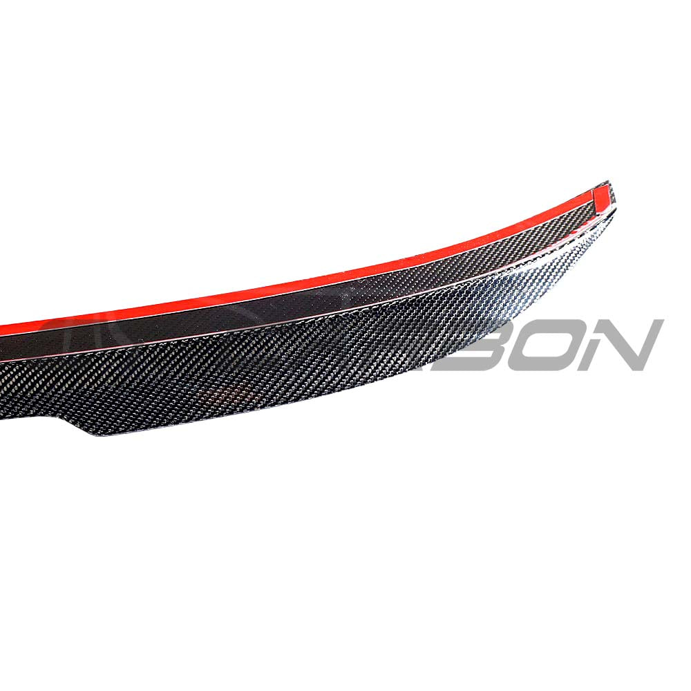 BMW G30 5 Series 2016-2023 CT Carbon fiber splitter kit with spoiler and CS style accents on a sleek black car.