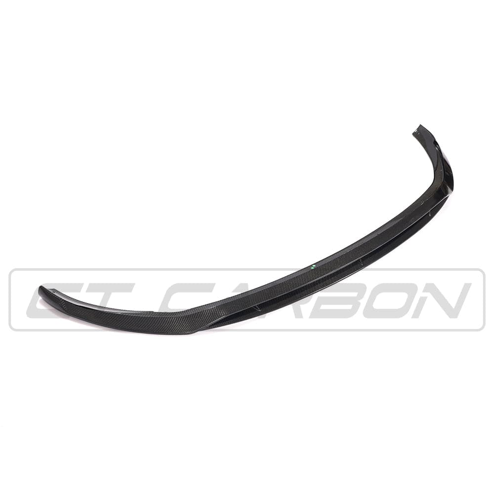 Carbon fibre splitter for Mercedes C43 and C-Class W205 facelift, CT Carbon V1, shown attached to front bumper.