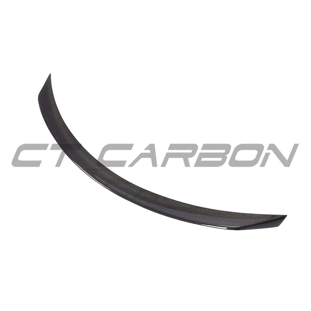 Mercedes C63/C63S W205 coupe carbon spoiler by CT Carbon, V2 style, shown on vehicle with sleek aerodynamic design