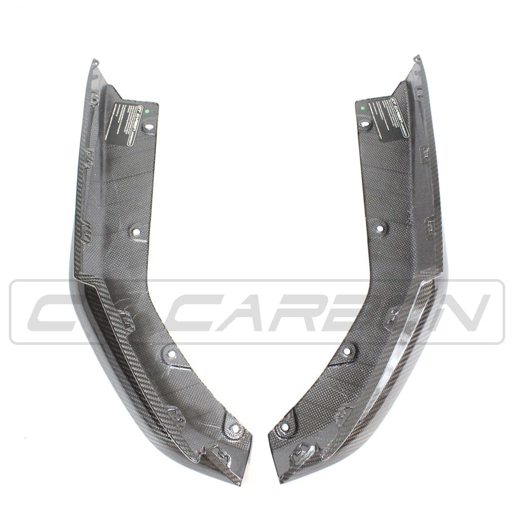 BMW M4 G82 G83 Carbon Fibre Rear Bumper Corners by CT Carbon, OEM-style accessories for enhanced rear bumper appearance.