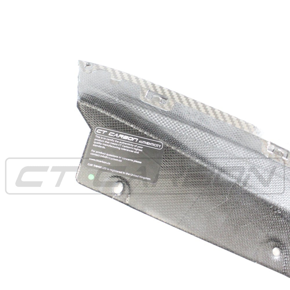 BMW M4 G82 G83 carbon fiber rear bumper corners by CT Carbon, OEM-style vehicle accessories, lightweight and durable.