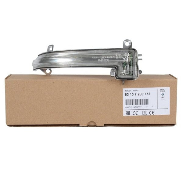 Genuine BMW right OS wing mirror auxiliary turn indicator for F20, F22, F87 M2, F30, F32, F36 models, original part.