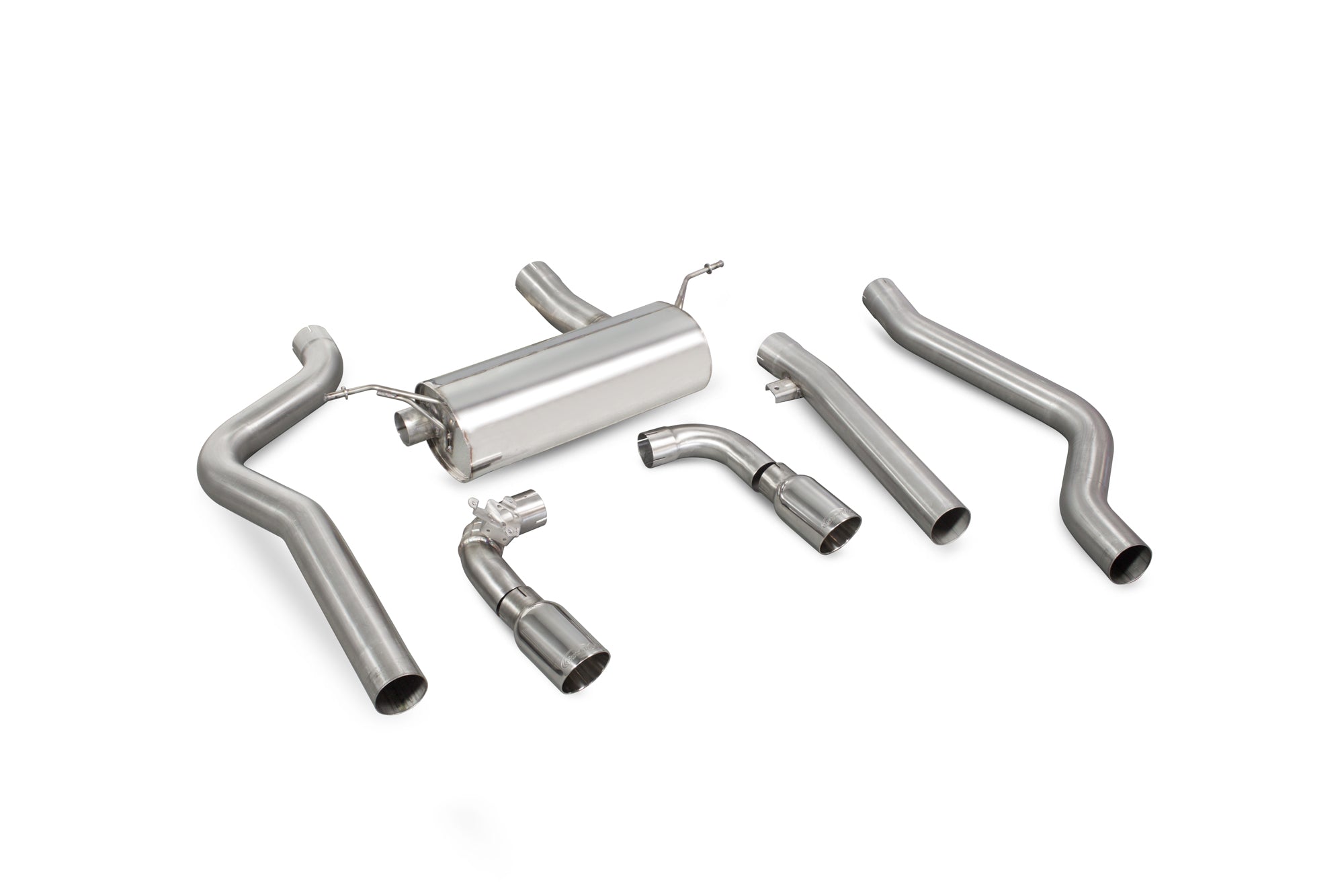 Scorpion BMW 2 Series F22 F23 Non-Res Cat-Back Exhaust - rear detail view