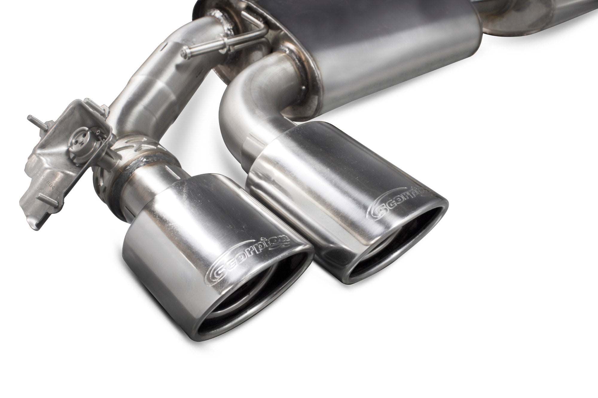 Scorpion Audi TT Mk3 MK3 Resonated Cat-Back Exhaust - rear detail view