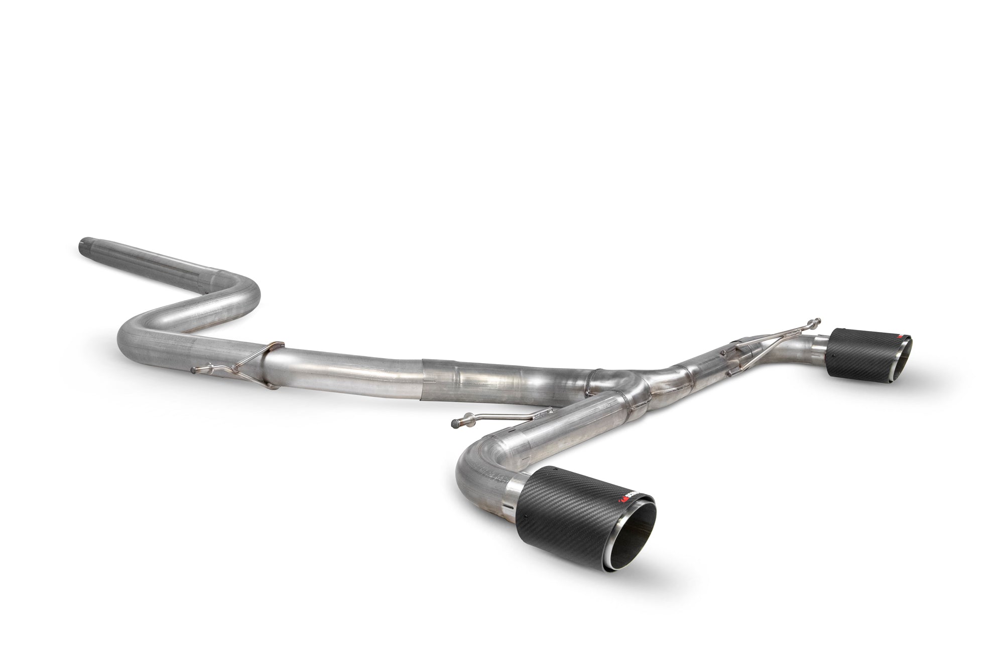 Scorpion Volkswagen Scirocco R Non-Res Cat-Back Exhaust - product view - Carbon Fibre Ascari 100mm