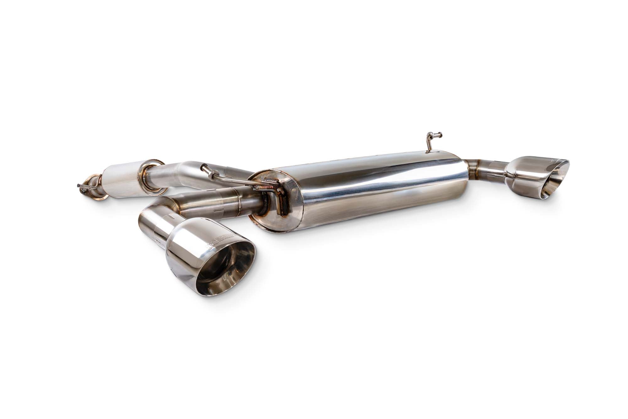 Scorpion Toyota Yaris GR GEN 2 Resonated GPF-Back Exhaust - product view - Polished Daytona 114mm
